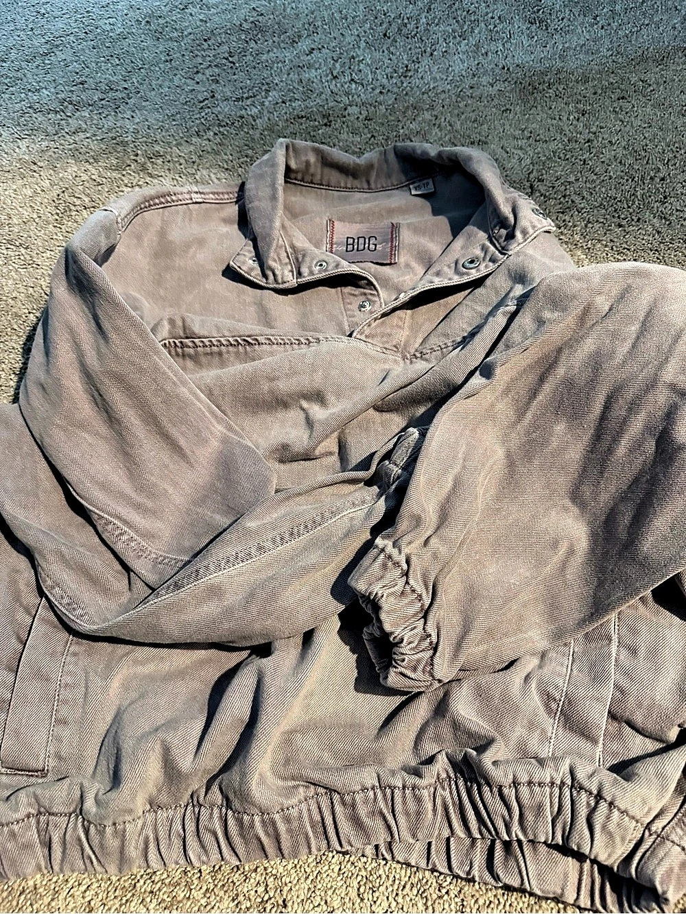 BDG Utility Jacket Light Grey Size XS